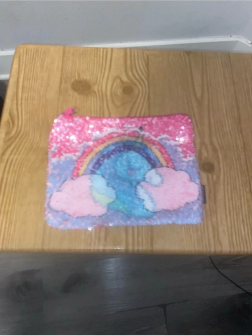 fun 2 fun Sequin Rainbow Cloud Pouch - Pink & Blue